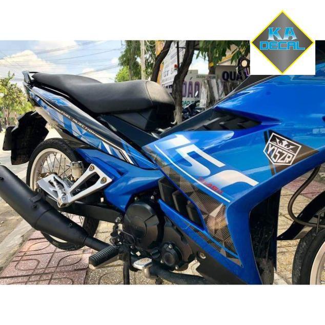 Tem rời ex 150 dán xe xanh đen như hình
