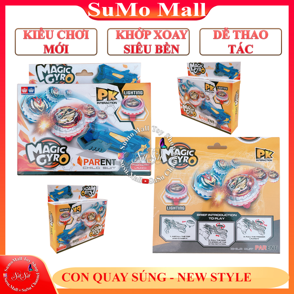 Con quay Magic Gyro phiên bản mới có tay cầm dễ thao tác quay mạnh đầm , đồ chơi vận động cho bé trai BeyBlade con quay thần tốc , đồ chơi hot trend