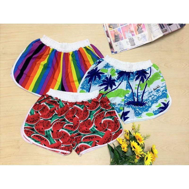 Quần short kate nhiều họa tiết