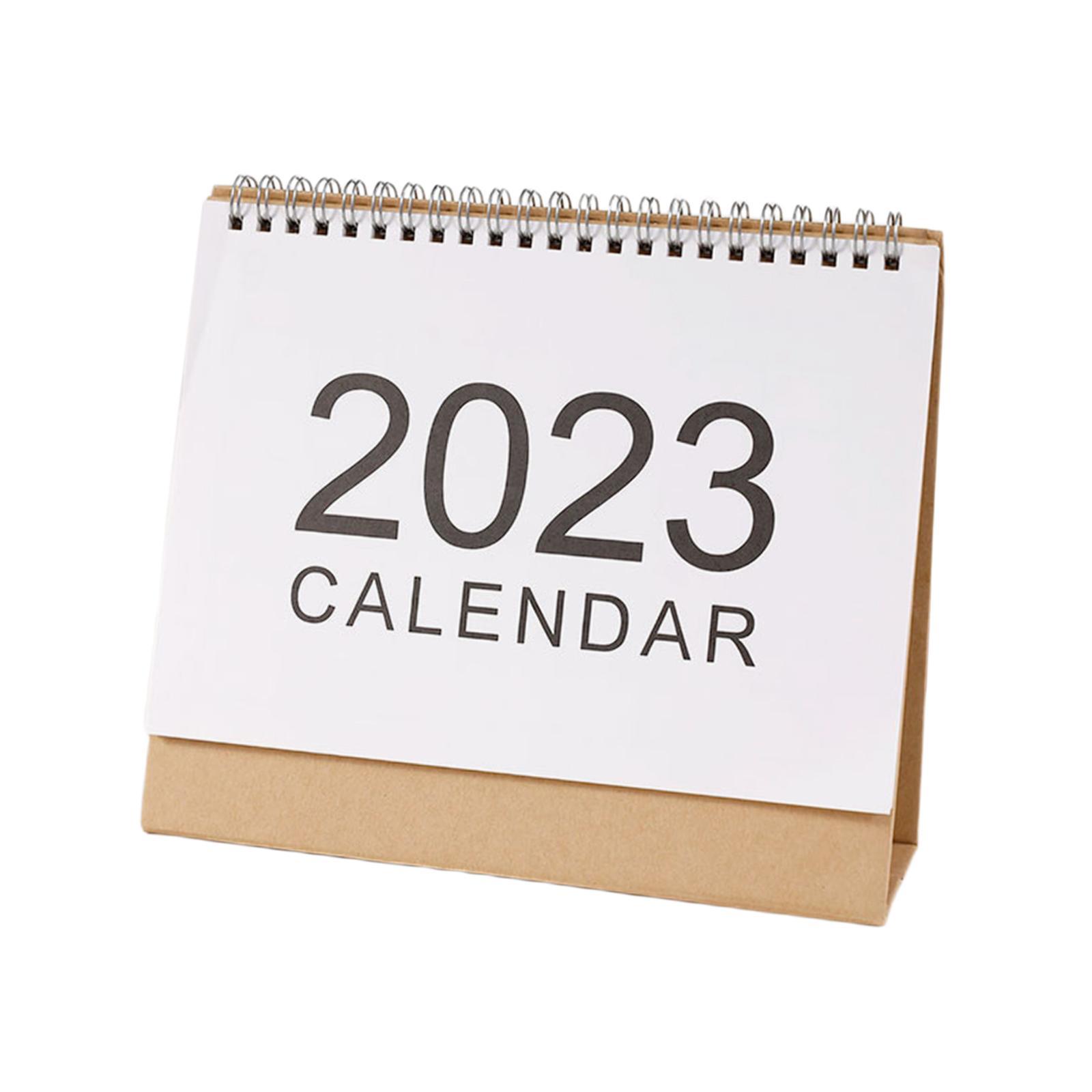 2 Sheets Desk Planner, 2023 Monthly Desk Calendar for Office