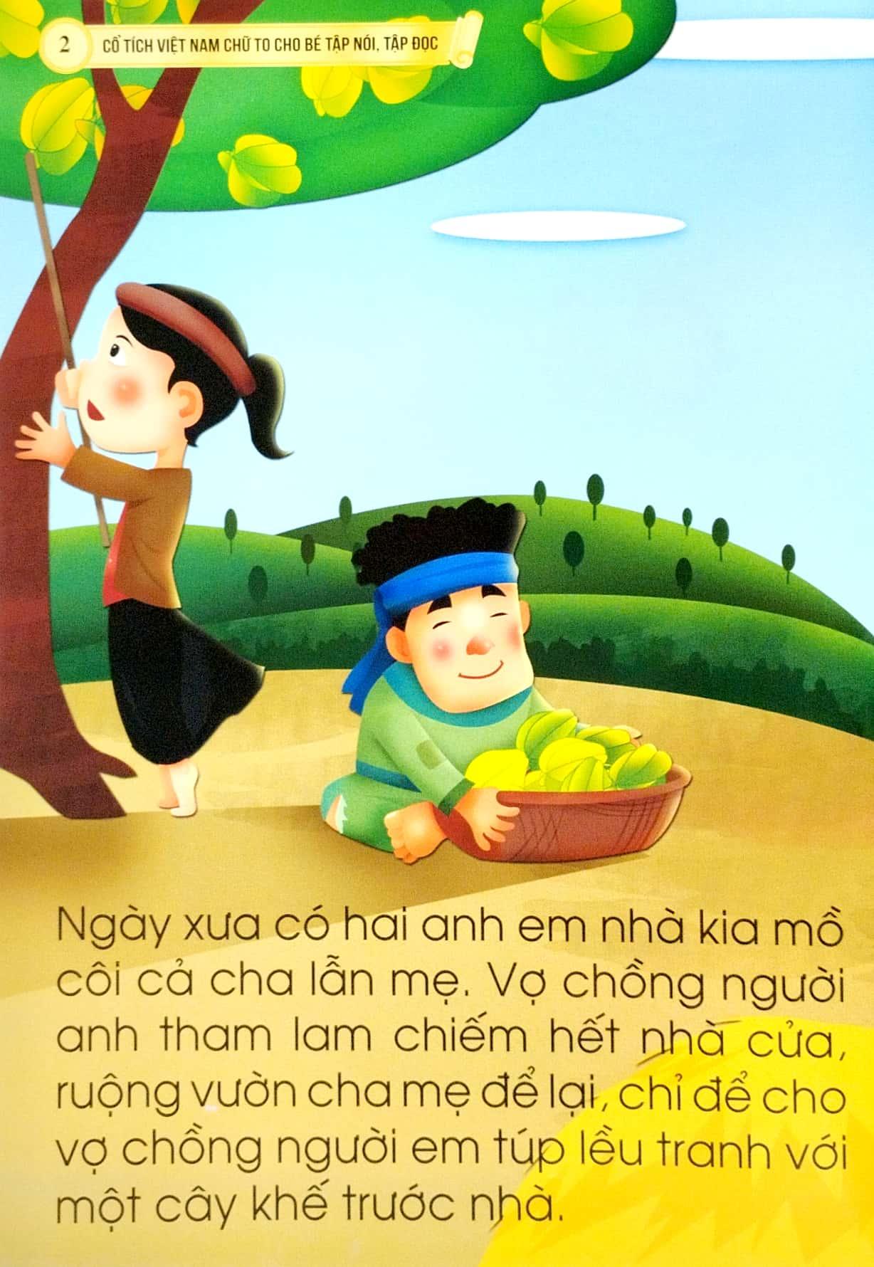 Cổ Tích Việt Nam Chữ To Cho Bé Tập Nói, Tập Đọc - Cây Khế