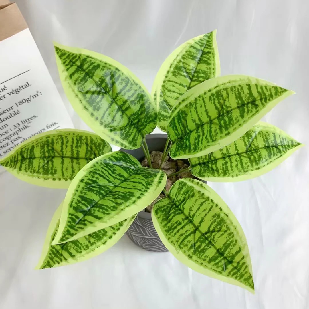 Cây lưỡi hổ lùn, cây giả trang trí 9 nhánh lá, cao 30cm, decor, trang trí nhà cửa, bàn làm việc - YY-181