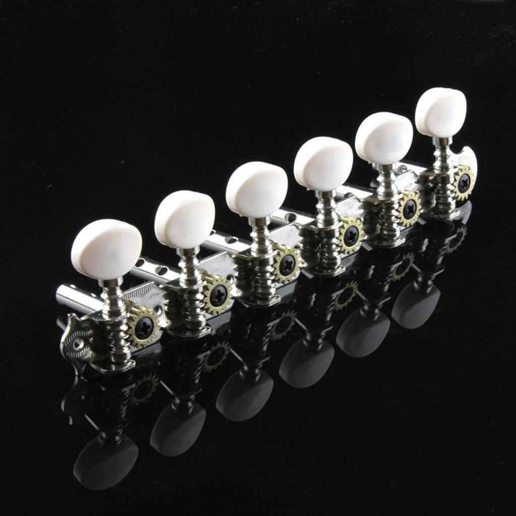 Acoustic Guitar Right Machine Heads Tuning Pegs  Button White Handle