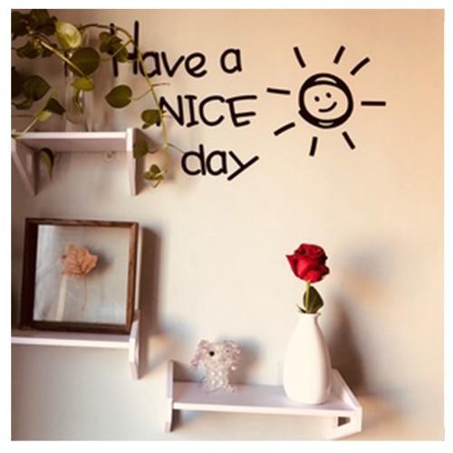 Tranh dán tường trang trí nổi chữ HAVE A NICE DAY mica 3d