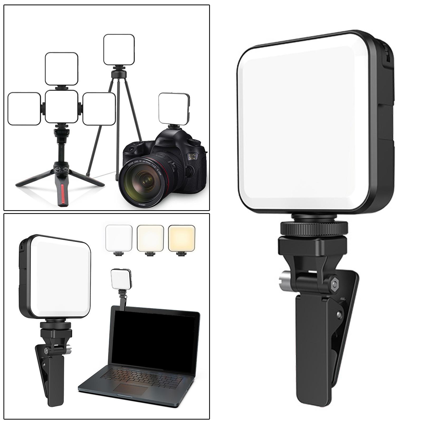 LED Video Light Hot Shoe for Video Recording Professional Cameras Black