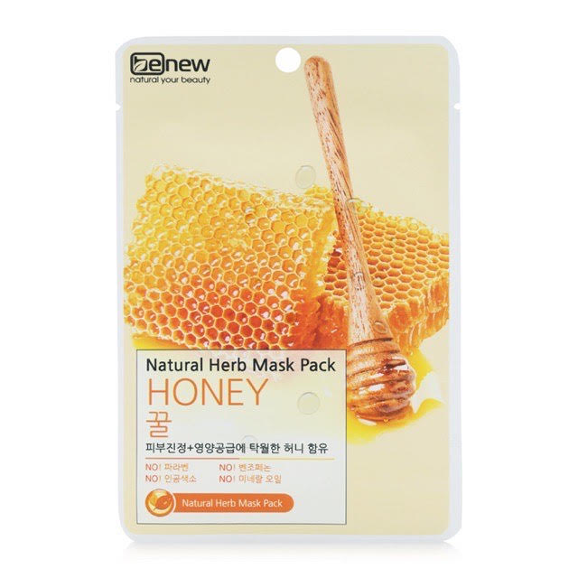 Combo 10 Miếng Mặt Nạ Giấy Mật Ong Benew Natural Herb Mask Honey (22ml)