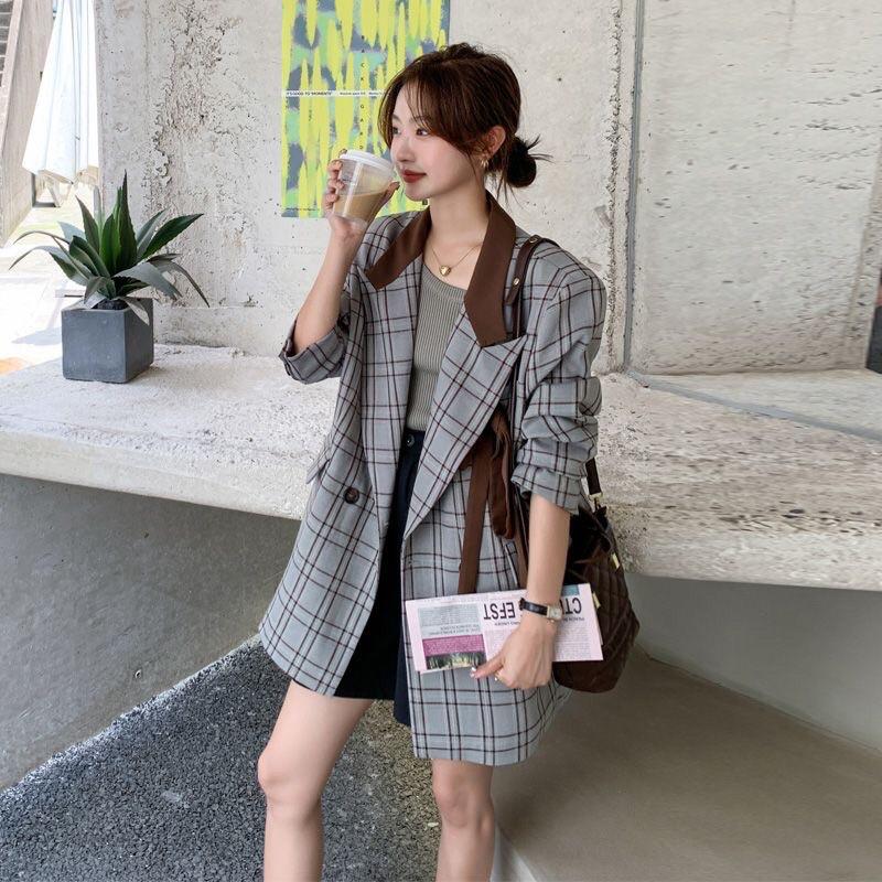 Áo Khoác Blazer Nữ Dáng Suông Phong Cách Hàn Quốc Mã RB04