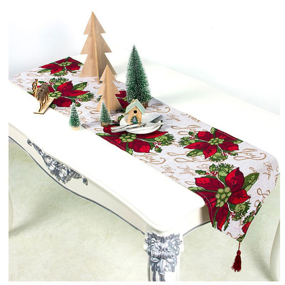 Khăn trải bàn table runner, trang trí bàn ăn tiệc giáng sinh