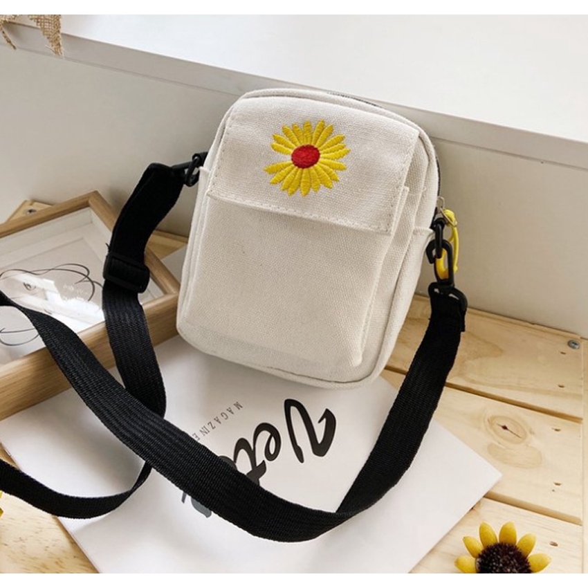Túi tote, túi vải đựng điện thoại hoa cúc siêu hot BH 426