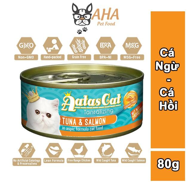 Pate Mèo Aatas Cat 80g Nguyên Chất Từ Cá Ngừ Mix Với 12 Vị Thơm Ngon Không Chất Bảo Quản, Ngũ Cốc, Phẩm Màu