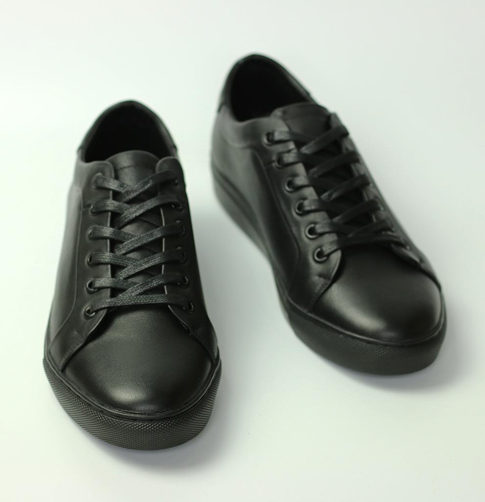 Giày Sneaker Thể Thao Nam Da Bò Z052 Đen - Tăng Chiều Cao 3.5cm