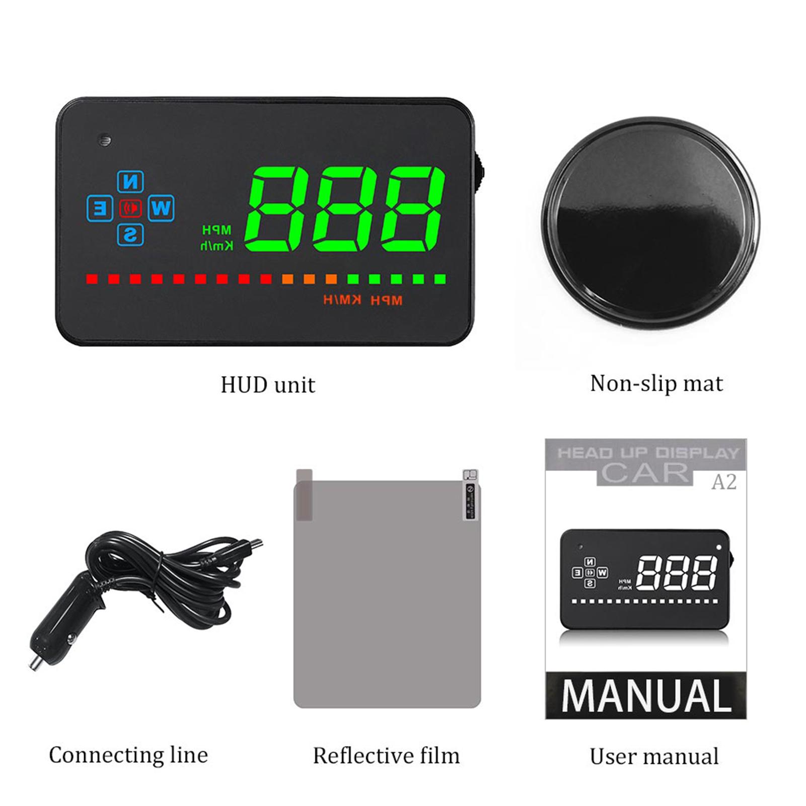 Universal HUD Head Up Display GPS Digital Speedometer with MPH for Cars Odometer Speed