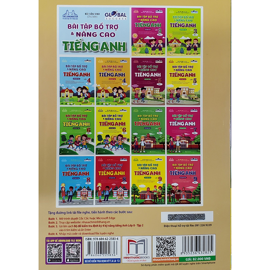 GLOBAL SUCCESS - Bộ Đề Kiểm Tra Định Kỳ 4 Kỹ Năng Tiếng Anh Lớp 8 - Tập 2 (Có đáp án)