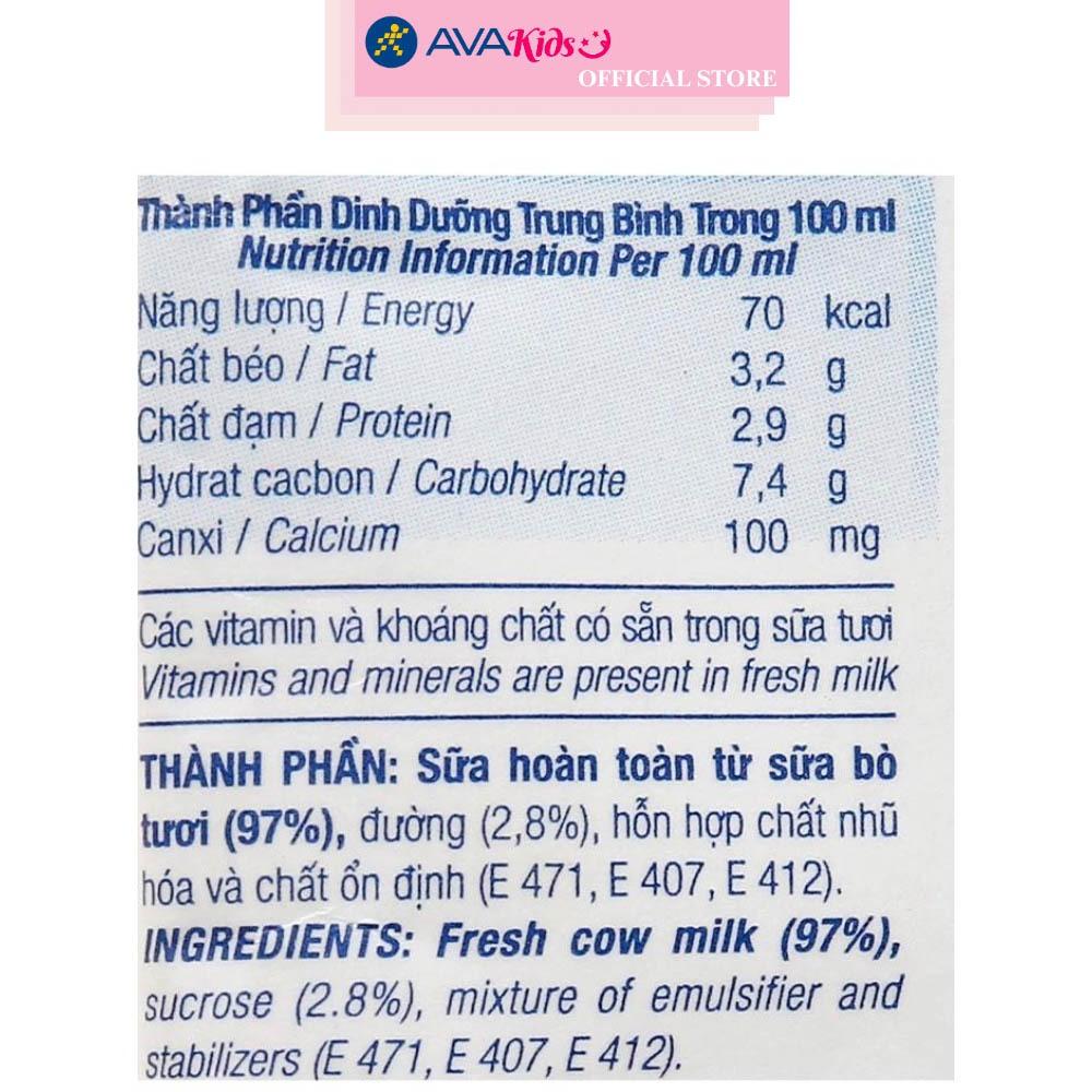 Thùng 48 bịch sữa tươi tiệt trùng TH true MILK ít đường 220 ml (từ 1 tuổi)