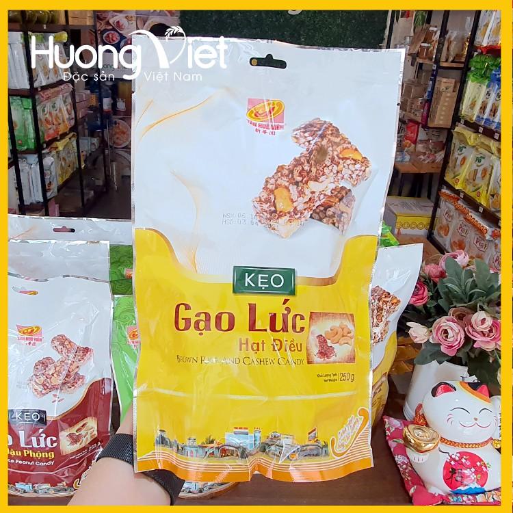 Đặc Sản Sóc Trăng - Kẹo Gạo Lức Hạt Điều Cao Cấp Tân Huê Viên 250G, Kẹo Gạo Lứt Sóc Trăng