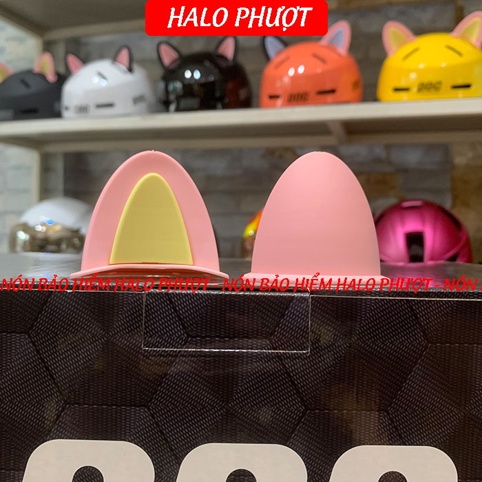 Tai Mèo nhiều màu gắn nón bảo hiểm