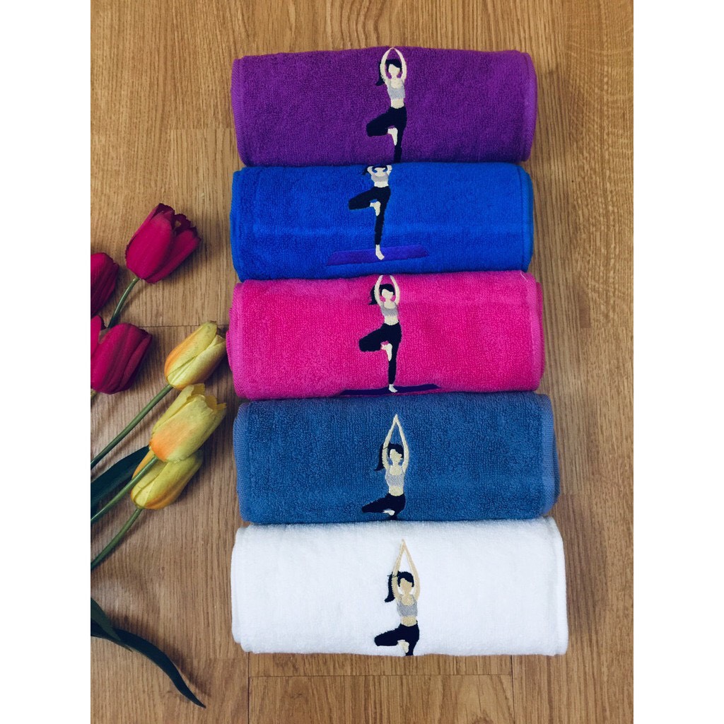 Khăn lau mồ hôi tập Yoga,Khăn cotton thể thao lau siêu thấm mồ hôi