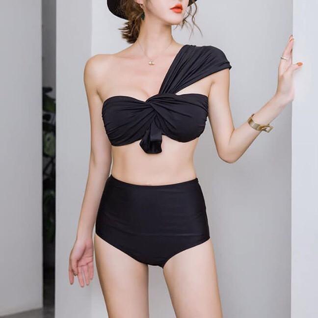 Bikini xoắn ngực choàng vai quần nhún( nhiều màu)