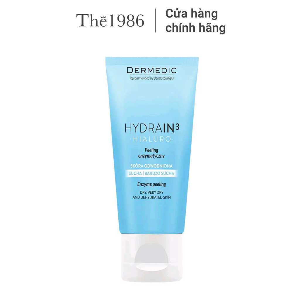 Tẩy Tế Bào Chết Enzyme Dermedic Cho Da Khô Mất Nước Hydrain3 Hialuro Enzyme Peeling 50 G