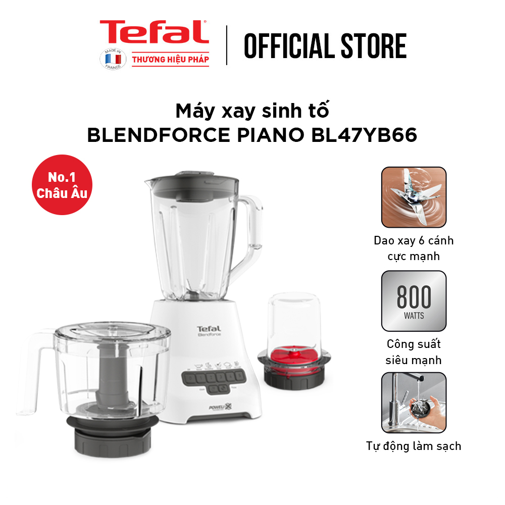 Máy xay sinh tố, xay thịt, xay thực phẩm Tefal BL47YB66, 800W, 2L - Hàng chính hãng