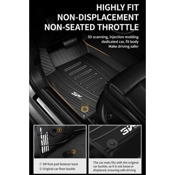 Thảm lót sàn xe ô tô Audi Q8 2017- đến nay Nhãn hiệu Macsim 3W chất liệu nhựa TPE đúc khuôn cao cấp - màu đen