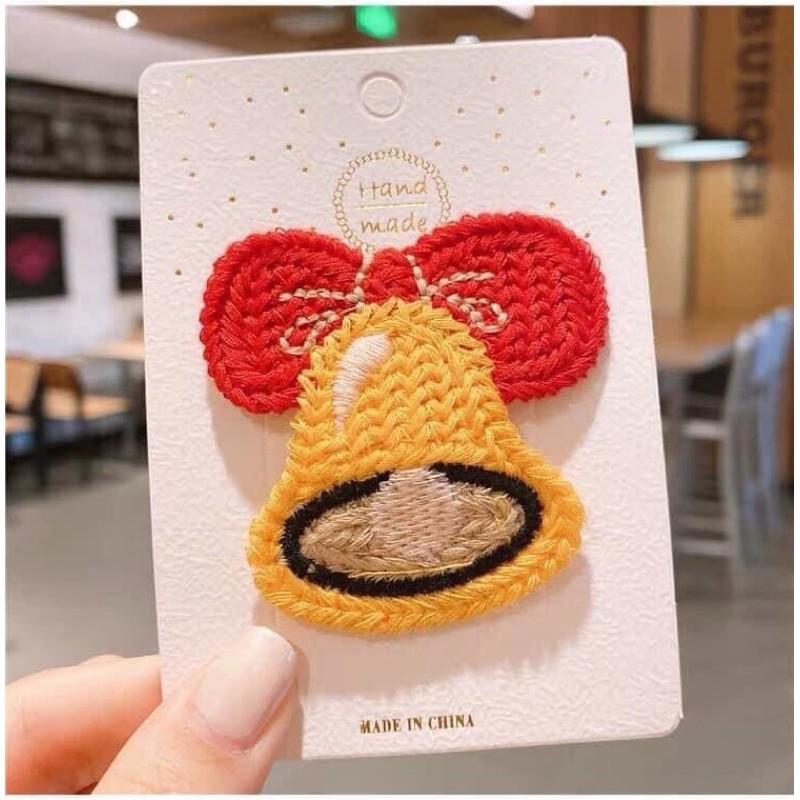 SET KẸP TÓC GIÁNG SINH ĐAN LEN 6 MÓN