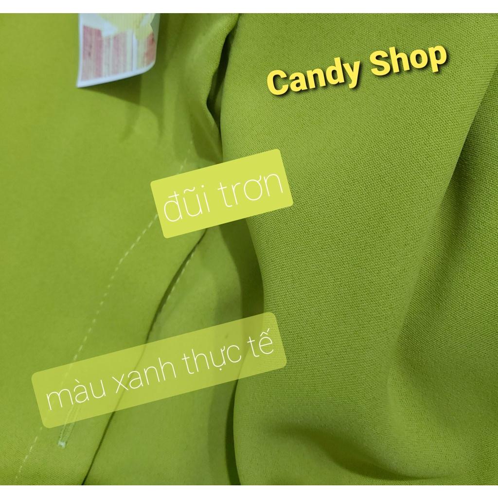 Đầm xoè đũi nhún eo nơ lưng tay phồng xinh xắn