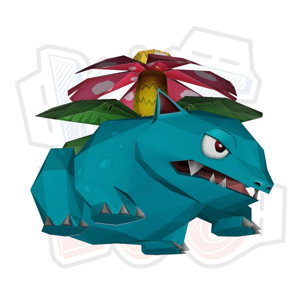 Mô hình giấy Anime Game Pokemon Venusaur