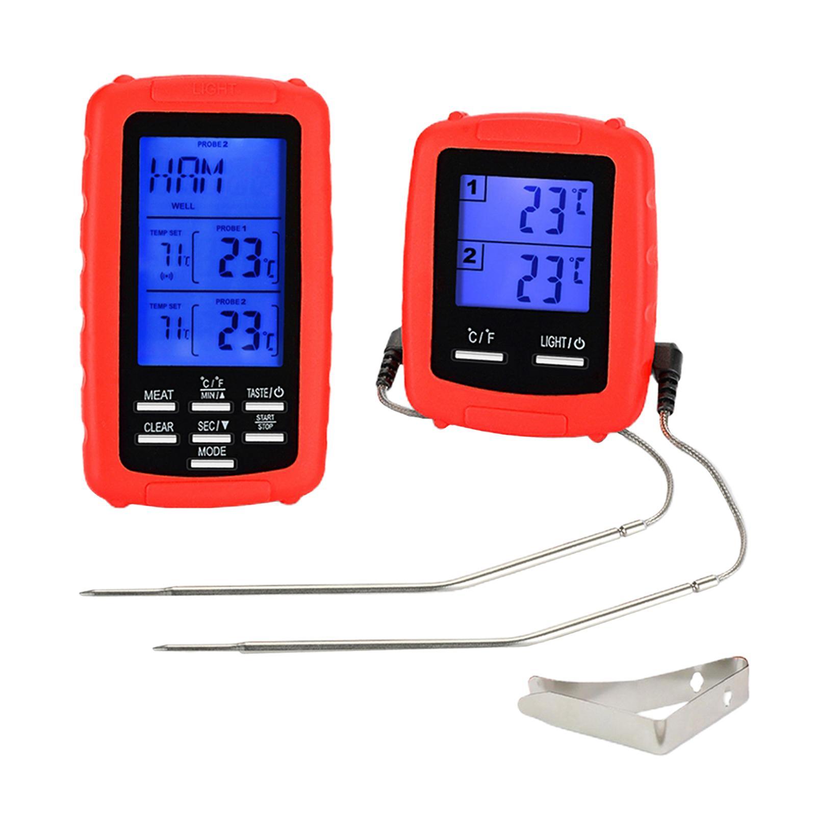 BBQ Food Baking Fry Cooking Instant Read LCD Digital Red