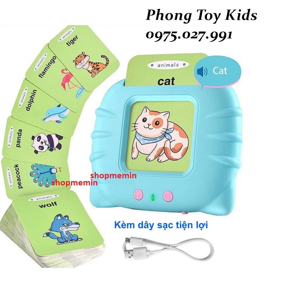 MÁY ĐỌC THẺ FLASHCARD SONG NGỮ ANH - VIỆT  224 TỪ VỰNG KHÔNG CÓ SÓNG ĐIỆN TỪ, KÈM DÂY SẠC PIN SANG, XỊN, MỊN