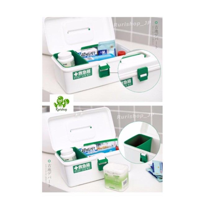 Combo 2 hộp đựng thuốc và dụng cụ y tế cao cấp nội địa Nhật Bản - Tặng hộp đựng thuốc loại tròn