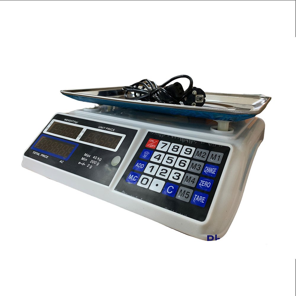 Cân Tính Giá Tiền Hàng 40kg ACS723. cân tính giá hoa quả thực phẩm sử dụng cho chuỗi siêu thị, cửa hàng trái cây, rau quả, thủy hải sản