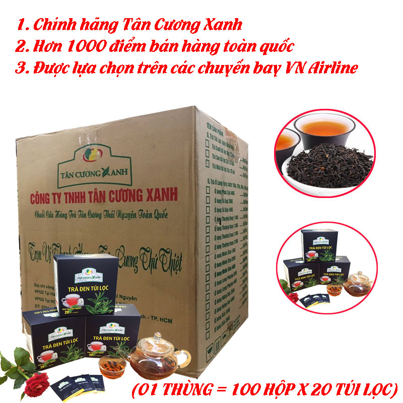 01 Thùng HỒNG TRÀ Túi Lọc Tân Cương Xanh 40 Gram Pha Trà Sữa, Trà Tắc Ngon