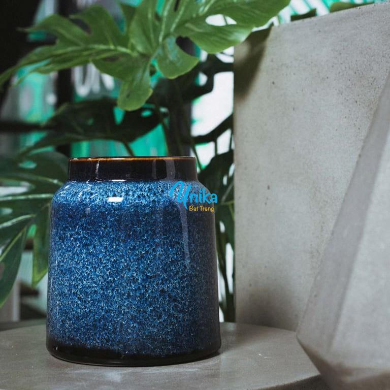 Lọ hoa S3 men Xanh hỏa biến - Gốm sứ cao cấp Bát Tràng