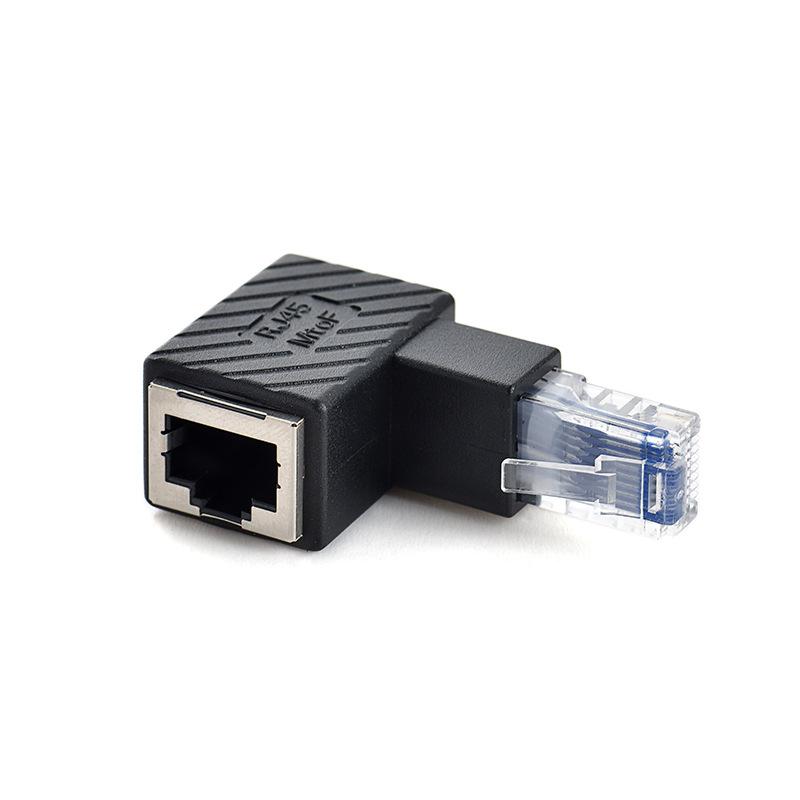 Bộ điều hợp mở rộng Ethernet LAN góc 90/180/270 độ RJ45 từ nam sang nữ Cat5/6
