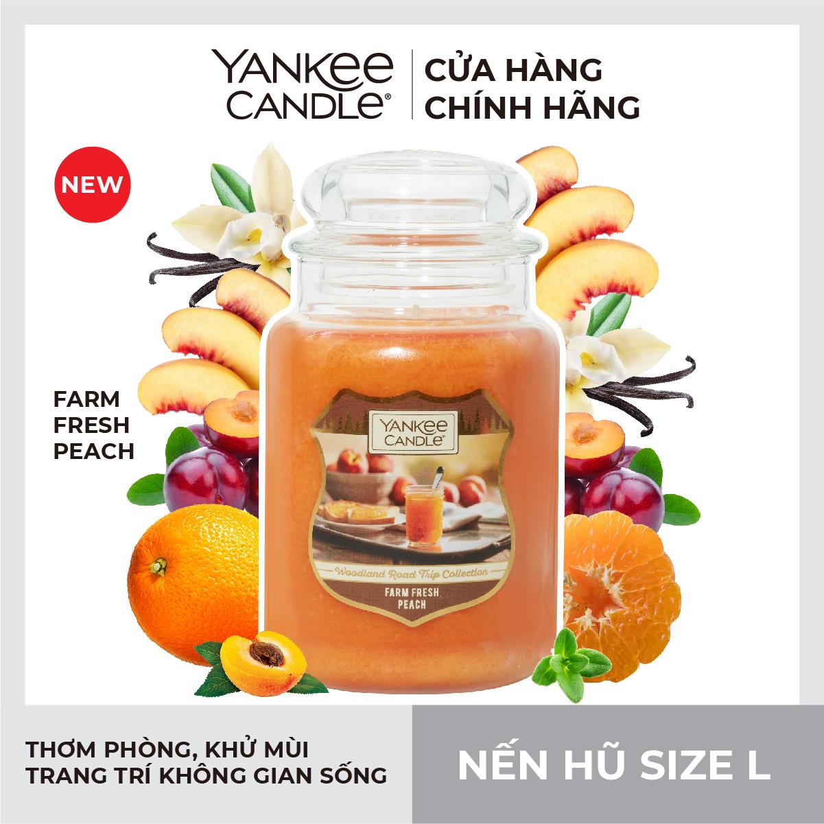 Nến hũ Yankee Candle size L - Farm Fresh Peach (623g)