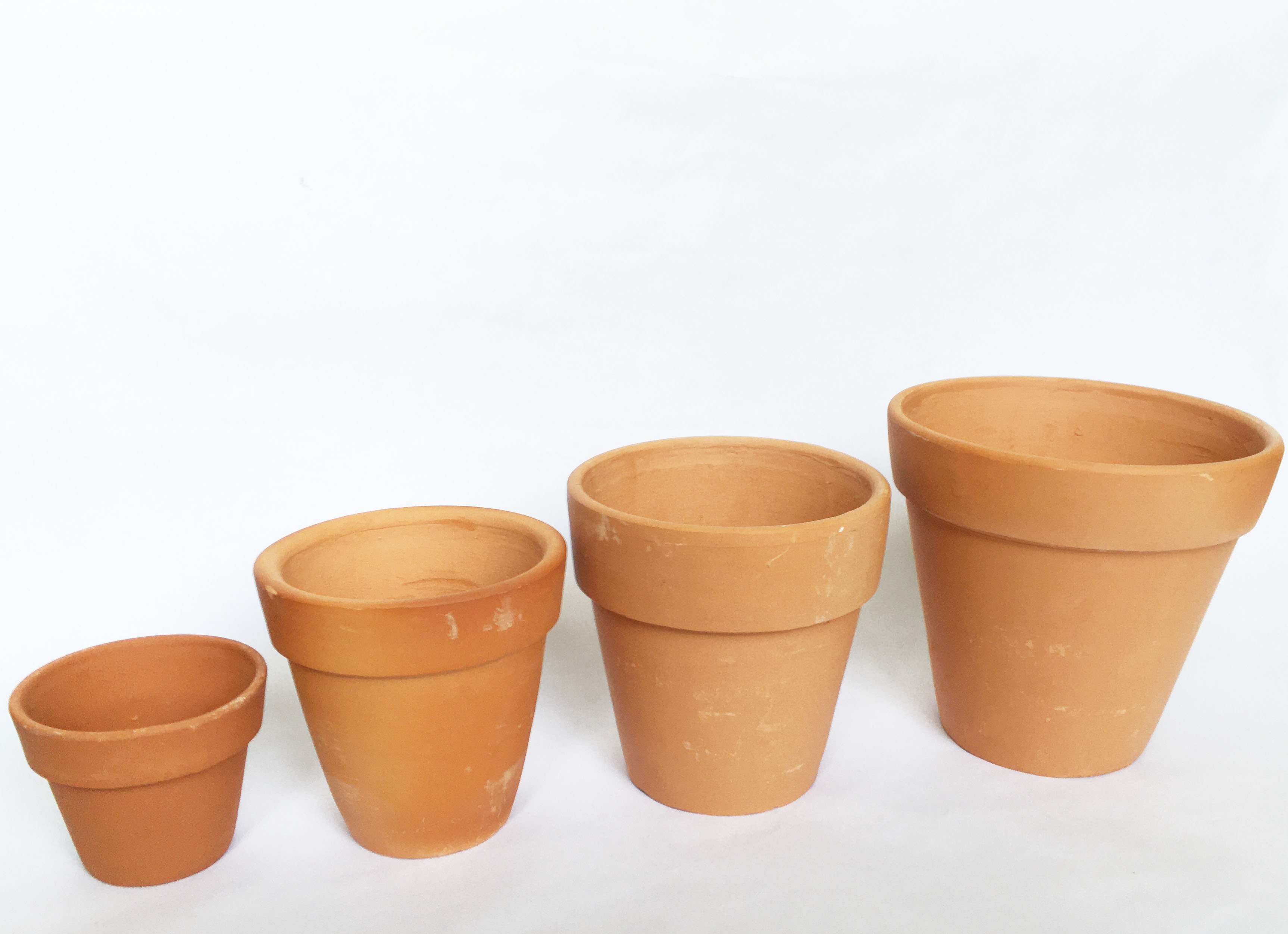 Combo 4 Chậu đất nung vintage gồm 4 size 8.5-17cm, chậu trồng cây cảnh sen đá - xương rồng