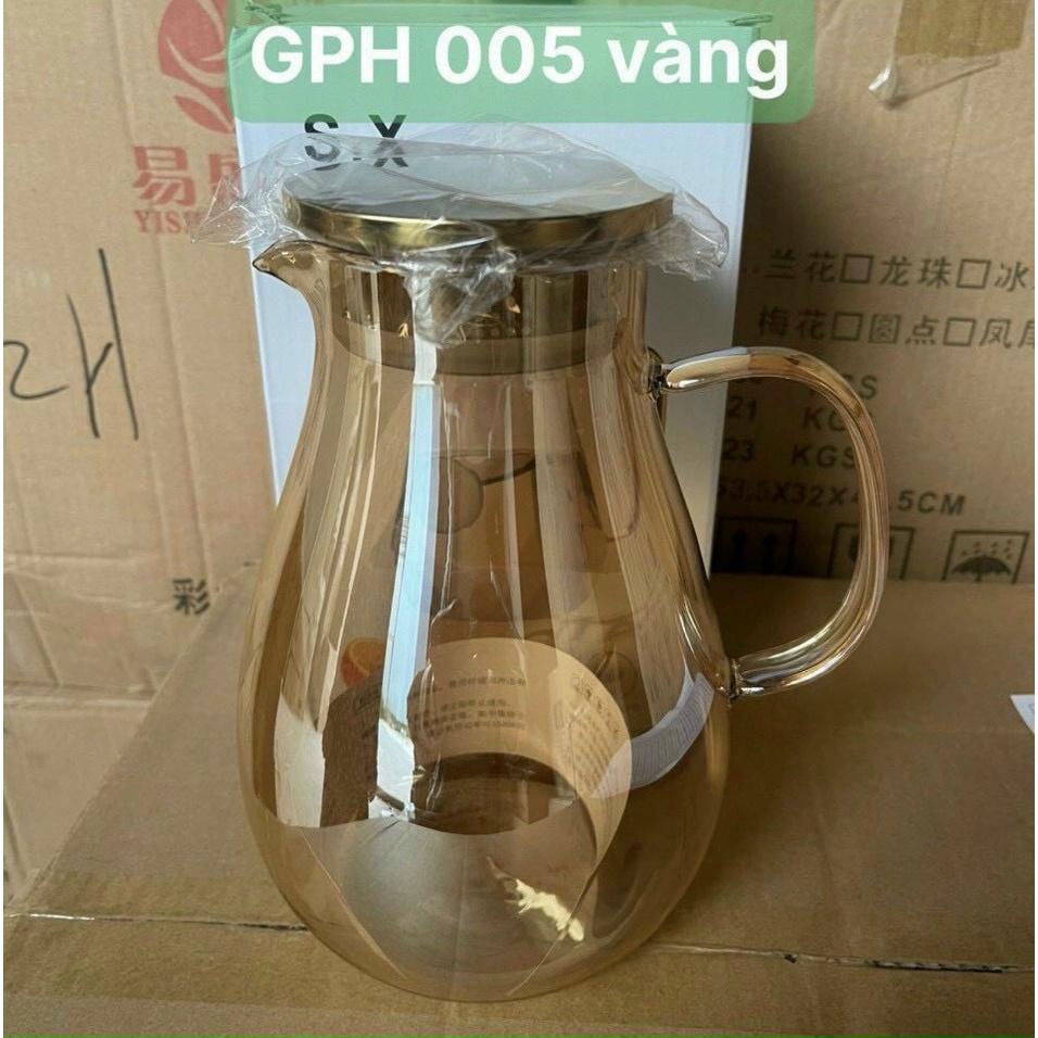 BÌNH ĐỰNG NƯỚC UỐNG THỦY TINH CHỊU NHIỆT LÊN TỚI 400 ĐỘ C CAO CẤP 1800ML