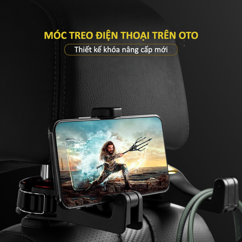 Móc treo ghế sau xe ô tô, thiết kế thông minh, dễ dàng lắp đặt và sử dụng- D1634