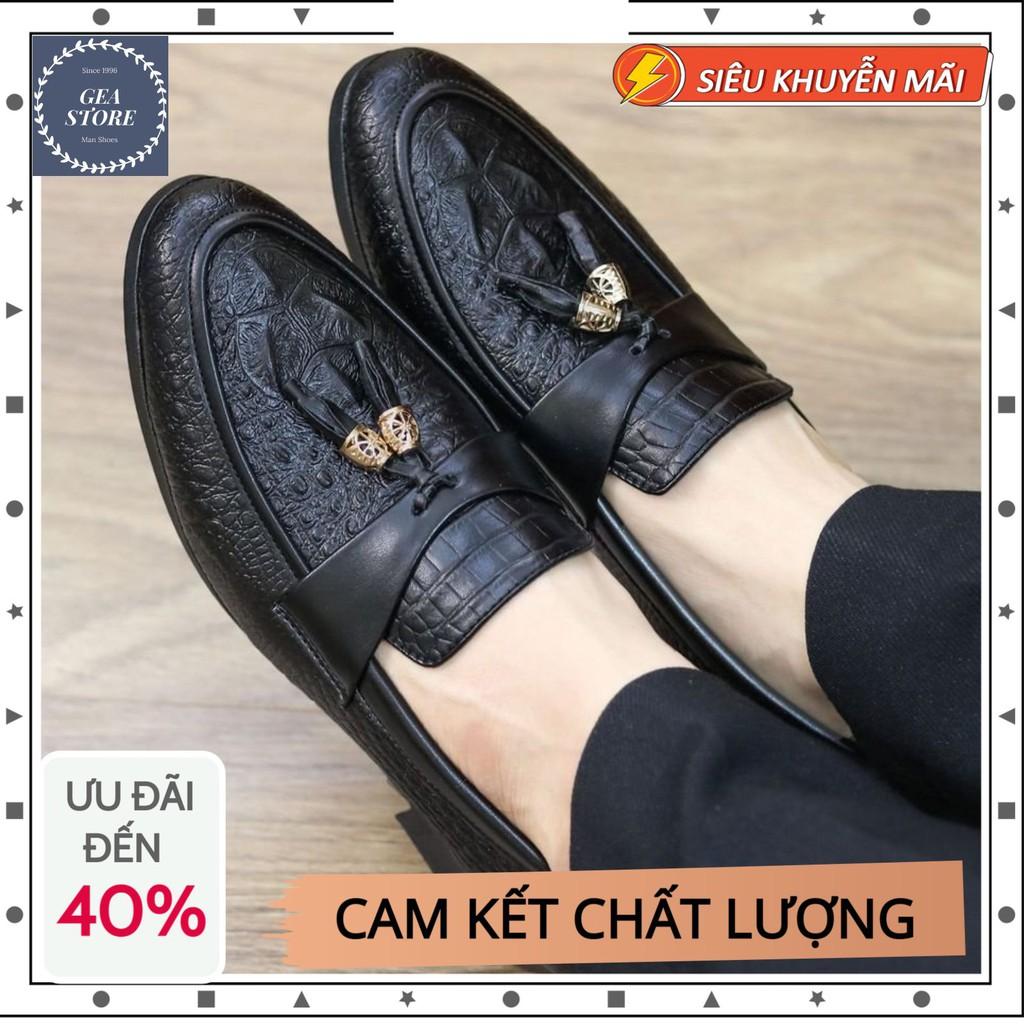 Giày da nam cao cấp SALE giầy tây thời trang/ Đế Cao Su/ Dập vân cá sấu siêu đẹp/ Cam kết chất lượng/ Bảo hành hậu mãi