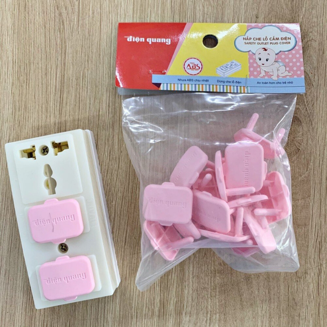 Nắp che lỗ cắm điện Điện Quang ĐQ OPC 20 cái/gói (màu hồng)