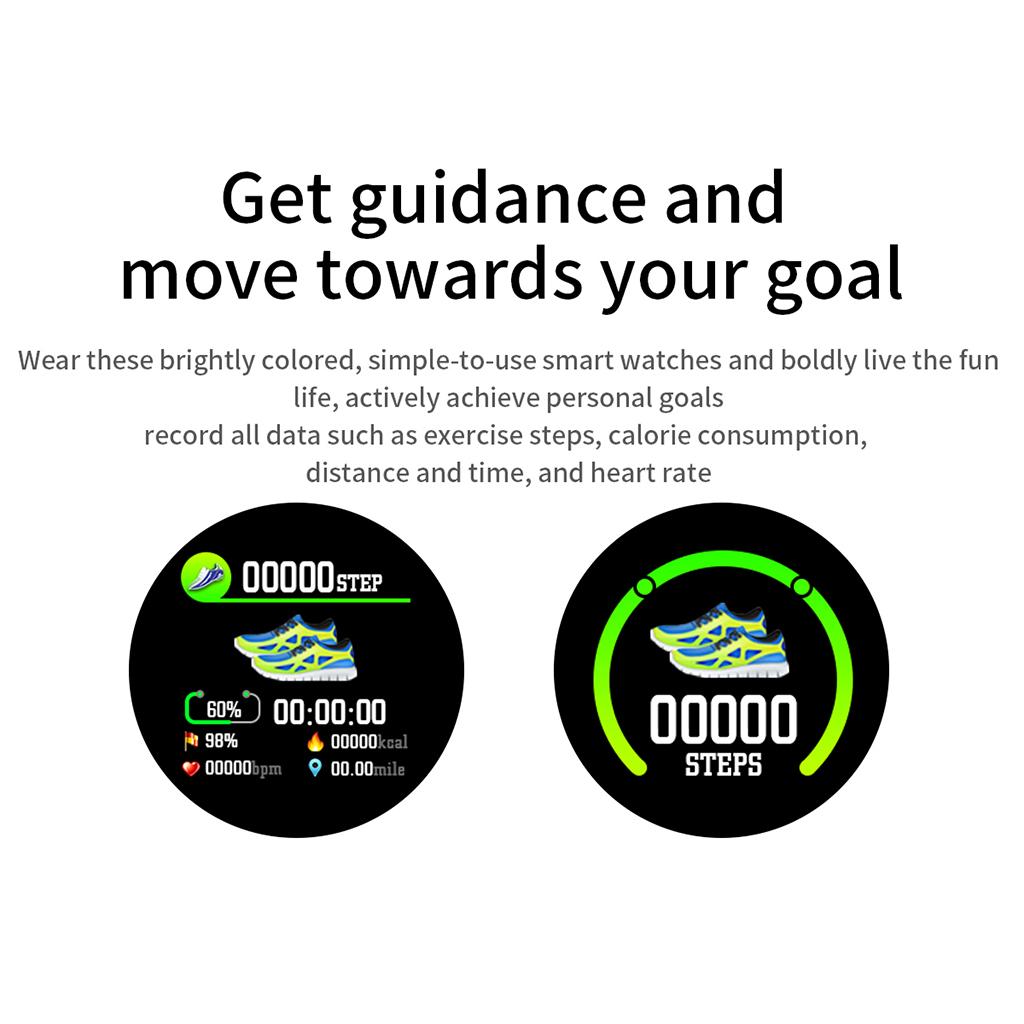 2xWomen Men Bluetooth Smart Watch Wrist Band Sedentary Reminder Black
