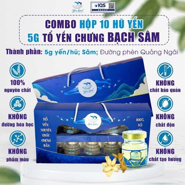 Hộp Yến Chưng Sẵn Yến Loan 10 Hũ 5g Yến Chưng Với Nhân Sâm Không Chất Bảo Quản Tốt Cho Người Cần Phục Hồi Sức Khỏe