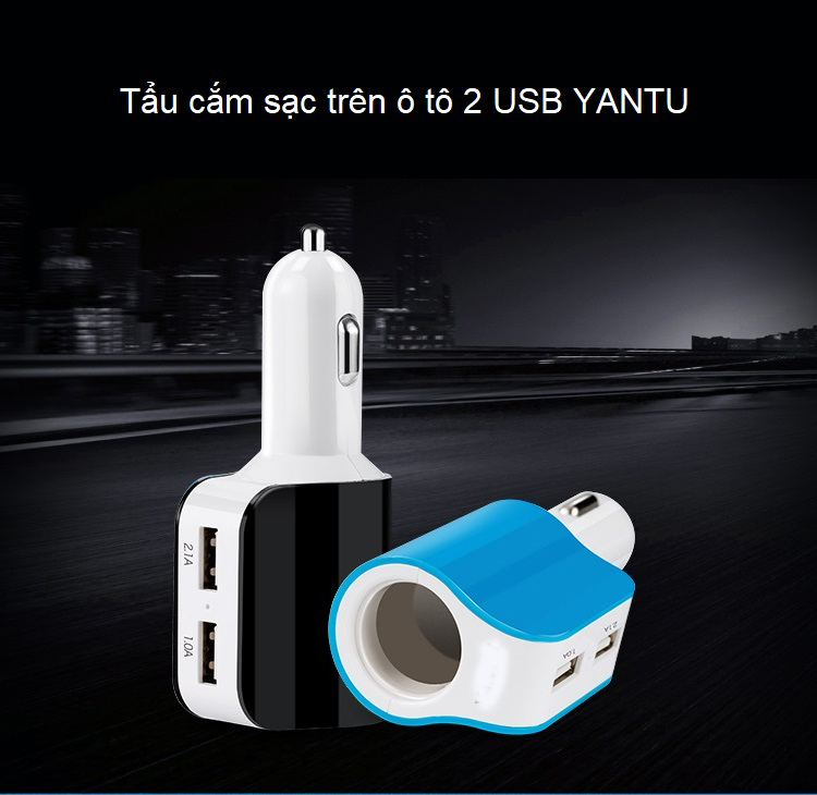 ẩu Sạc Thiết Kế Nhỏ Gọn, Sang Trọng Với 2 Đầu Cắm USB YANTU A68