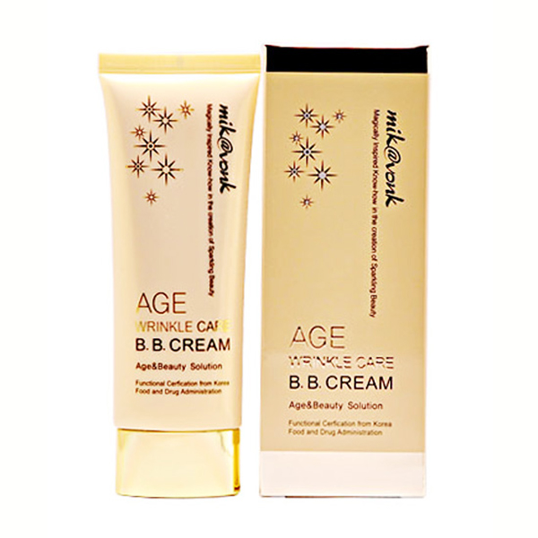 Kem BB xoá nhăn Cream Anti Aging &amp; Wrinle Care Mik@vonk Hàn Quốc 60ml No.2 Gold Beige tặng kèm móc khoá