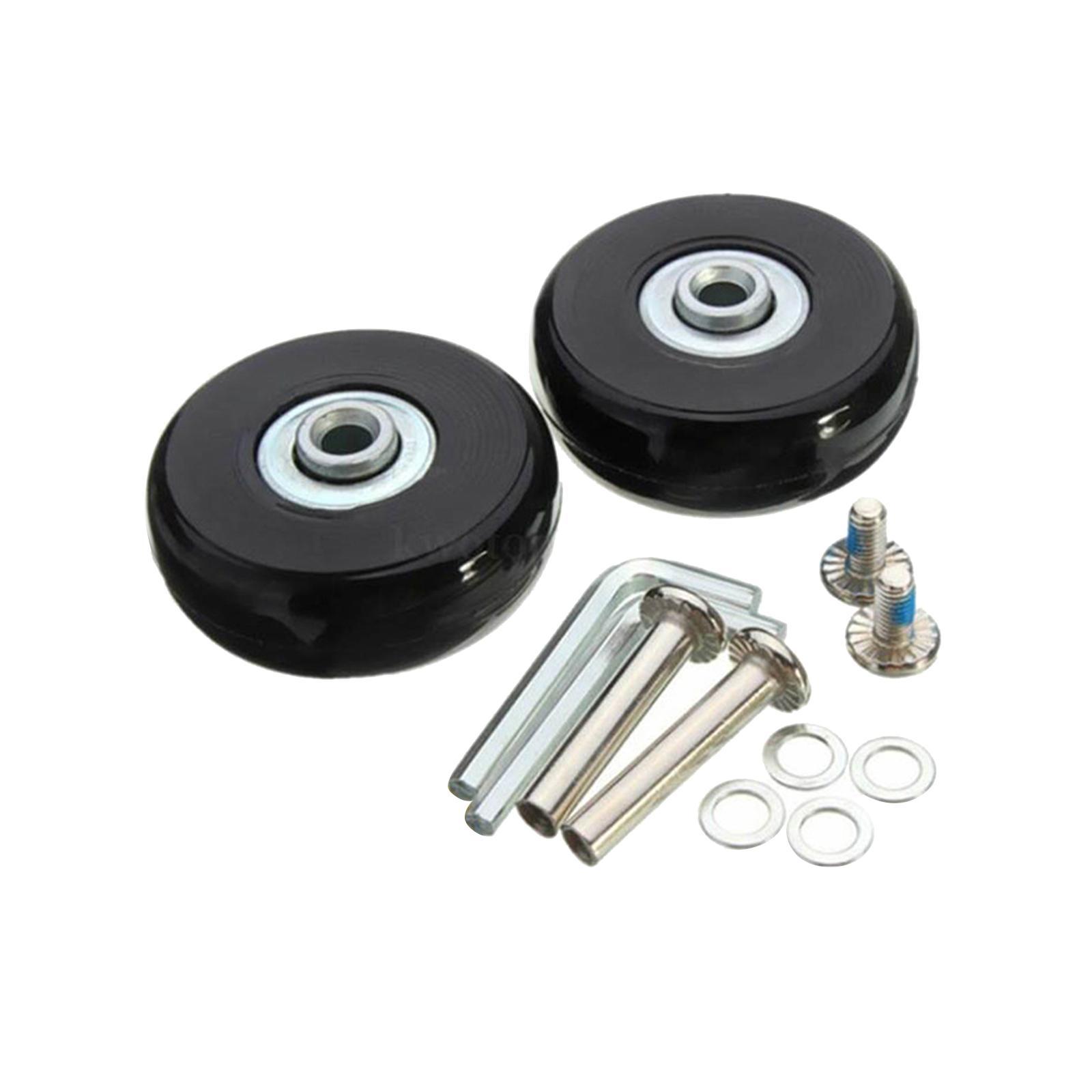 2 Pieces Luggage Suitcase Wheels Replacement Flexible Wear Resistant Bearings Repair Kits