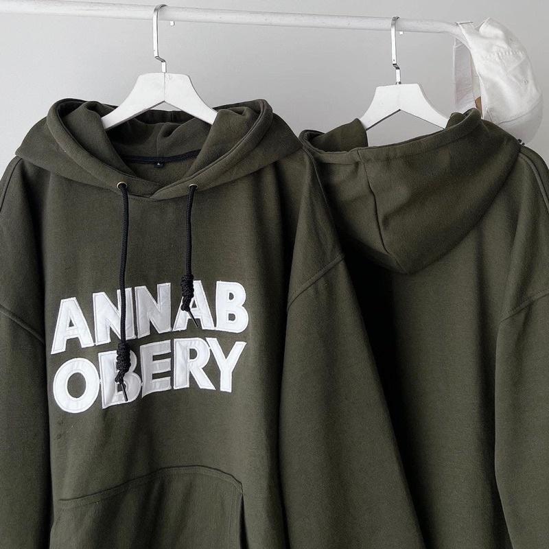 Áo hoodie Form rộng OBERY Xanh Rêu