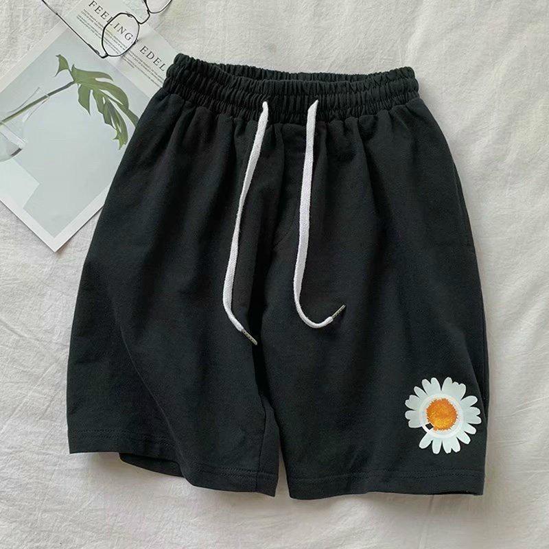 Quần thun nam nỉ in hình bông cúc siêu dễ thương chất cotton 4 chiều co giãn