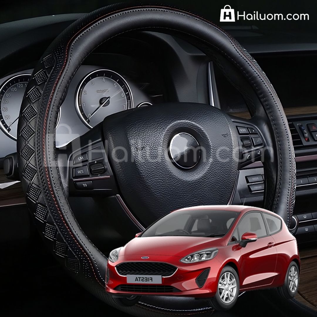 Bọc Vô Lăng ô tô cho FORD FIESTA Da Thật Cao Cấp 4 Mùa