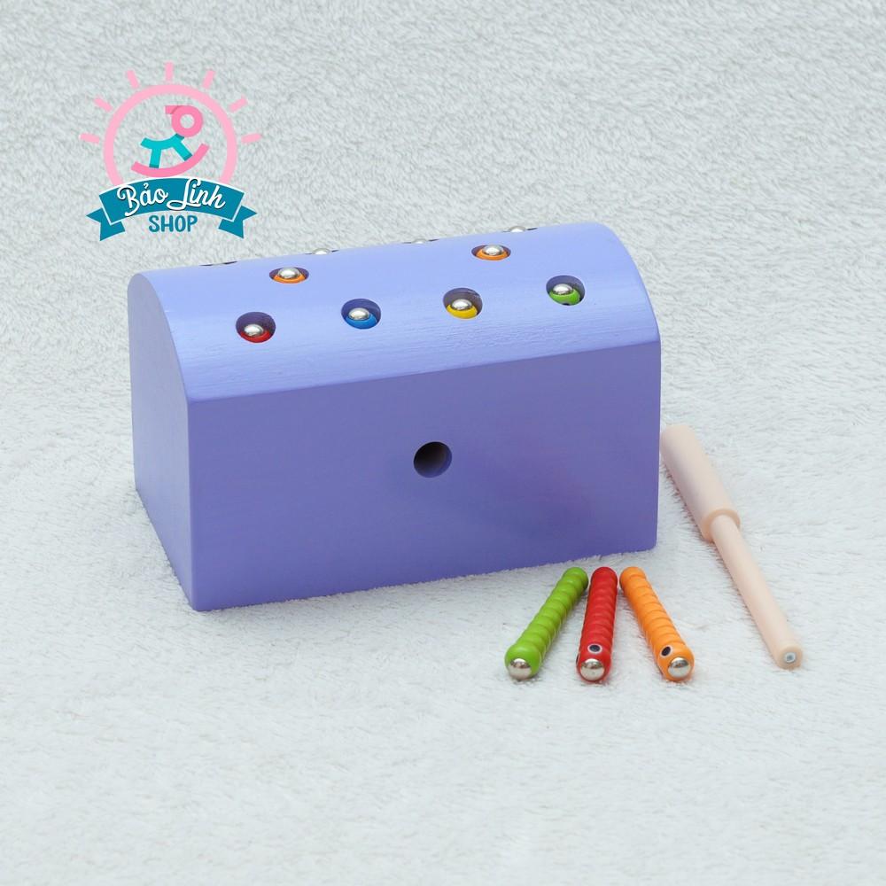 Câu sâu bằng gỗ| Đồ chơi gỗ an toàn